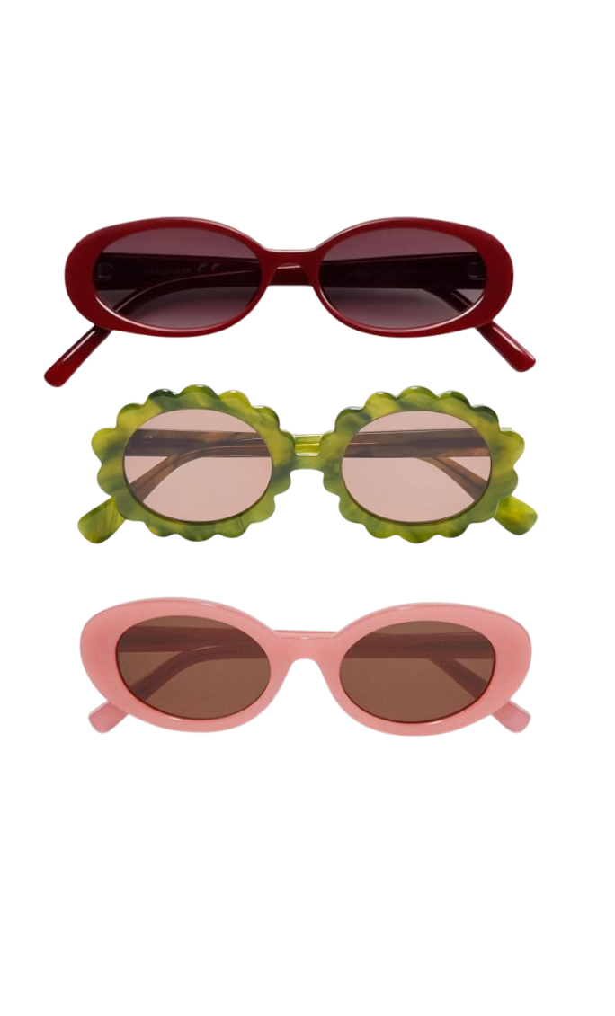 Gafas ovaladas de colores