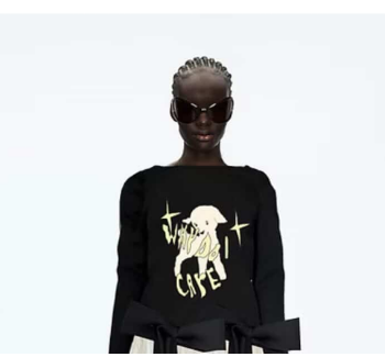 Suéter negro estampado de Cemadier