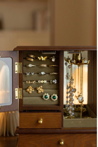 Vitrina de joyas iluminada