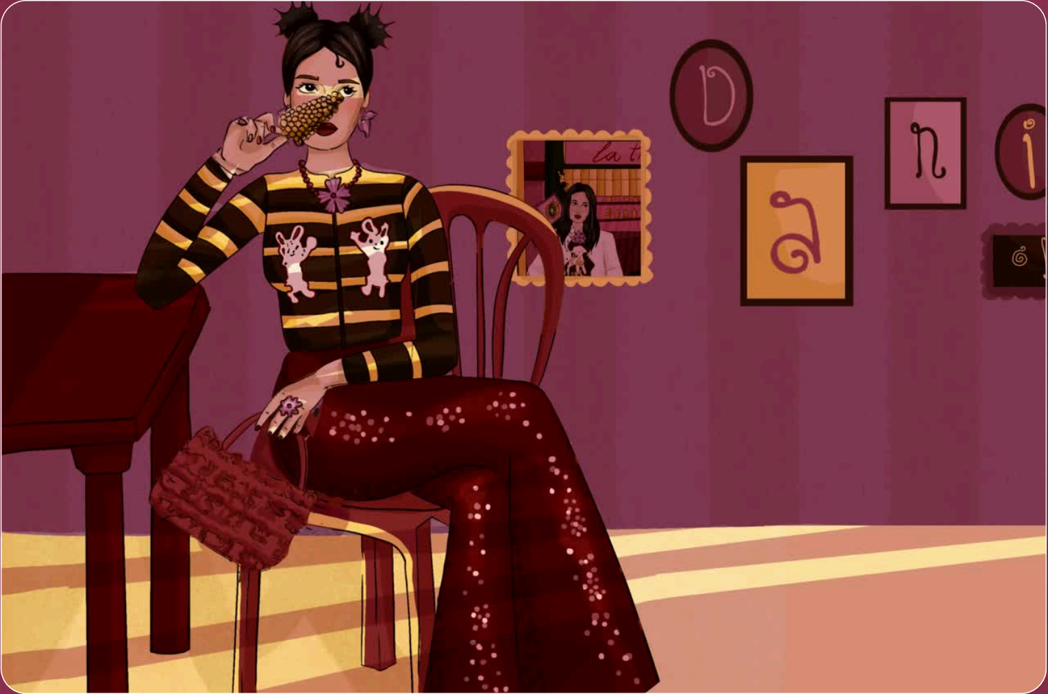 Ilustración: retrato de Daniela