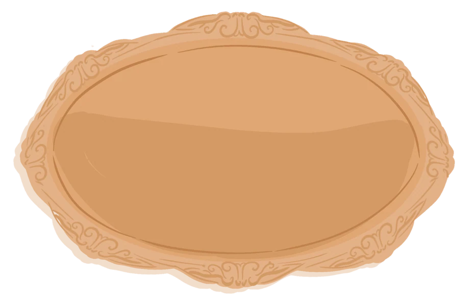 Plato ovalado dorado