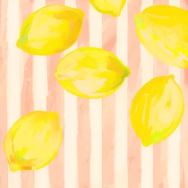 Textura de limones sobre rayas