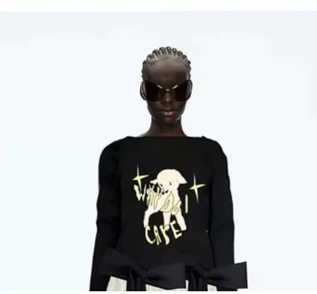 Suéter negro estampado de Cemadier