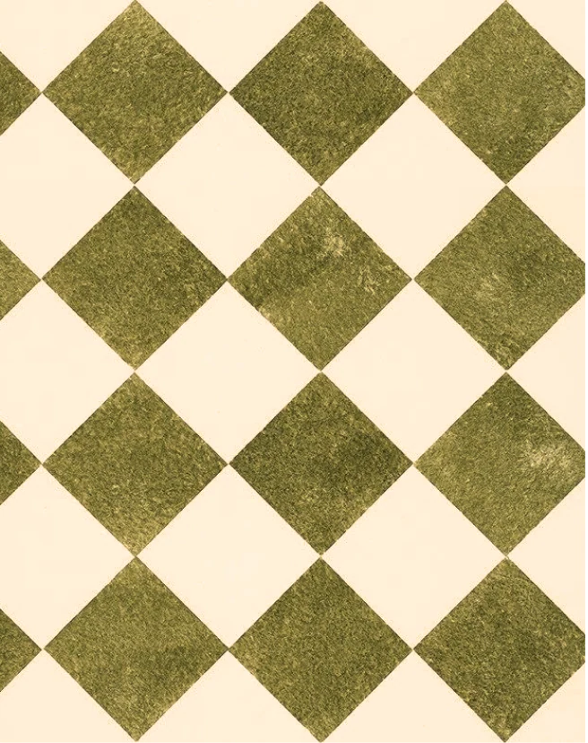 Textura de rombos oliva sobre crema